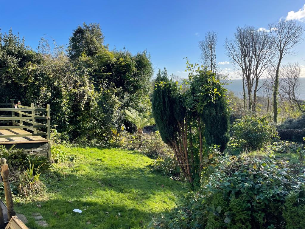 Lot: 99 - DETACHED CHALET STYLE HOME WITH SIGNIFICANT STRUCTURAL DAMAGE - Rear Garden